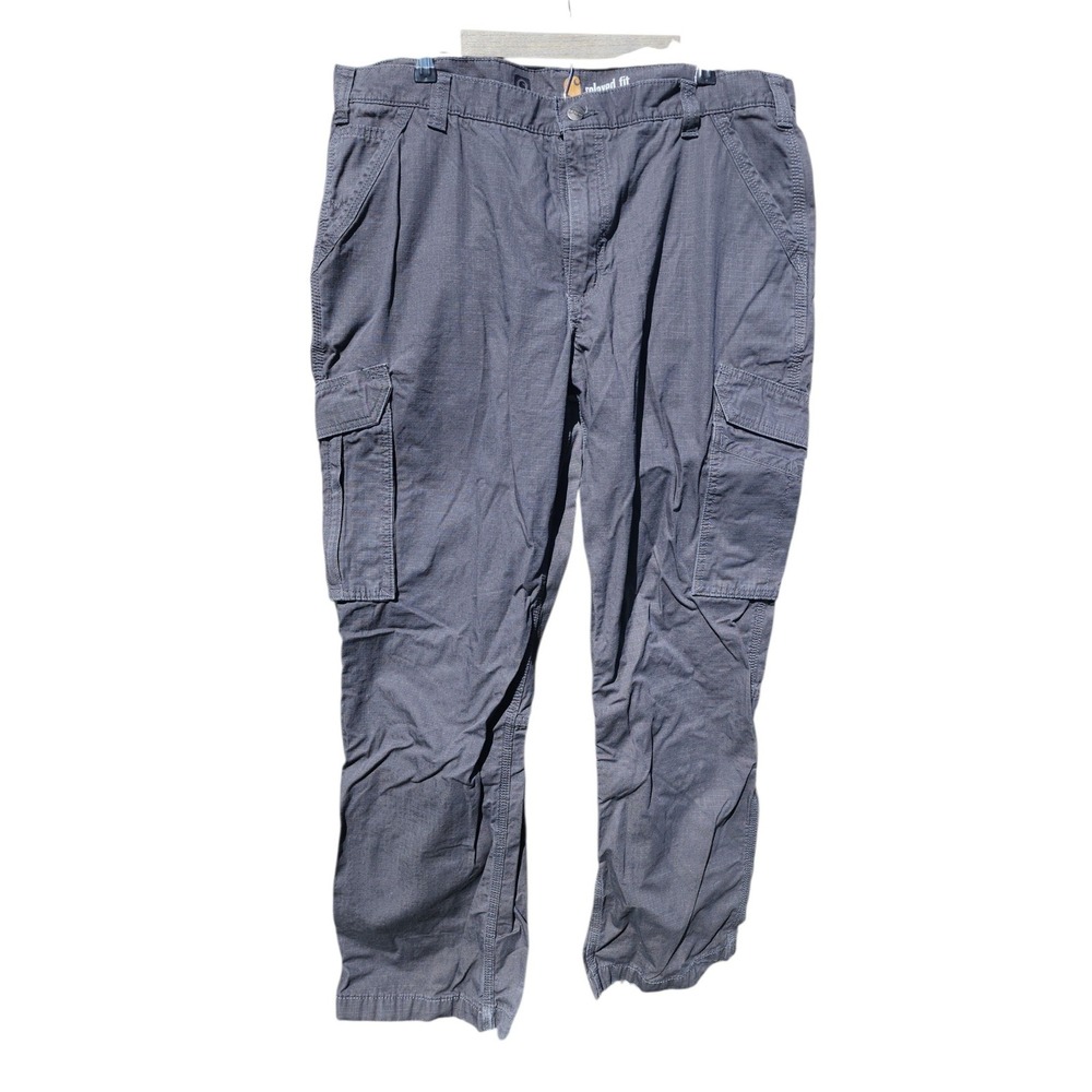 Carhartt Force Relaxed Fit Cargo Pants Mens 40x32 Gray Ripstop Work Pants 101148